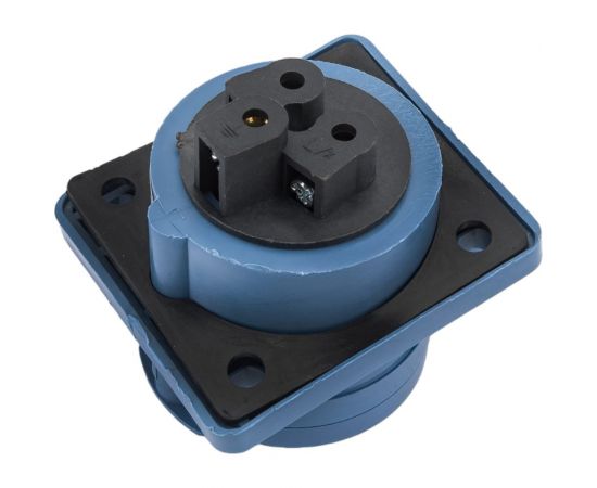 Кабельная розетка IEK, скрытая, 16А, 2Р+E, IР44, 250В, 413, ИЭК PSR41-016-3 – изображение 3