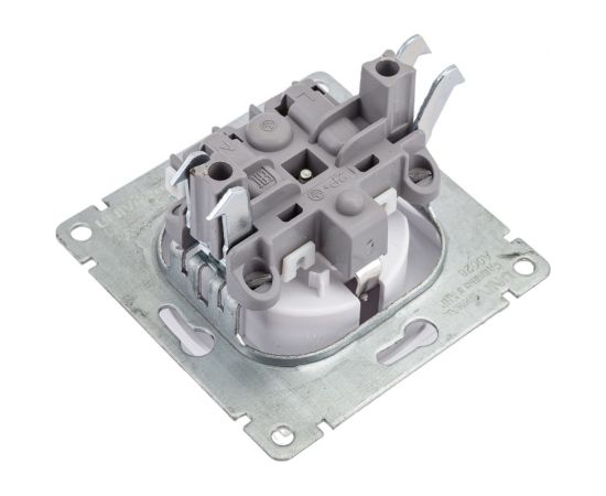 Одноместная розетка UNIVersal серия афина с/з, с/у, 16а, 220в, белая еврослот A0028 – изображение 4