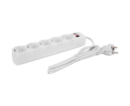 Сетевой фильтр Cbr 5 евророзеток длина кабеля 3 метра цвет белый пакет CSF 2505-3. 0 White PC – изображение 2