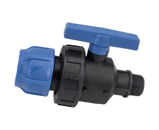 Шаровой кран VALFEX ПНД компрессионный цанга - наружная резьба, разборный 40x1"" 1210012640100 – изображение 2