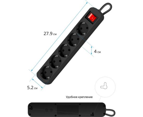 Удлинитель с заземлением DEFENDER G518 выключатель, 1.8 м, 5 розеток 99341 – изображение 8