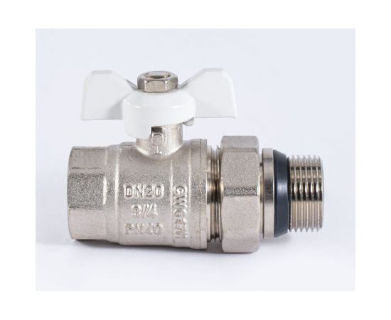 Шаровой кран PROFACTOR PF STANDARD с полусгоном, с уплотнением, в/н, ручка бабочка, 3/4 дюйма PF UBV 325 UR – изображение 3