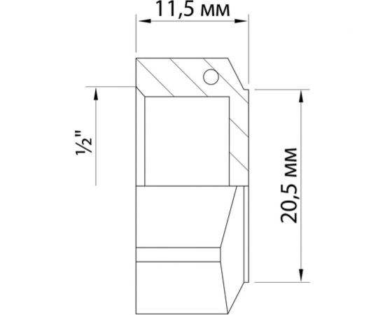 Заглушка VRT 1/2"", внутренняя, с контрольным отверстием, никель 1910-000015 503080 – изображение 3