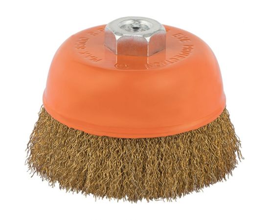 Щетка чашечная с гофрированной проволокой 100 мм, М14 KENDO 76000429 