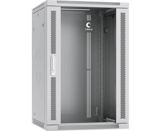 Телекоммуникационный настенный разобранный шкаф Cabeus 19" 18U цвет серый SH-05F-18U60/60-R 