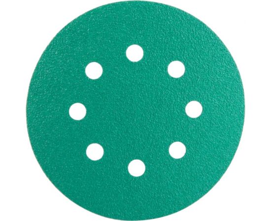 Диск шлифовальный DC341 Film Green (100 шт/уп; 125 мм; 8 отверстий; Р180) Hanko DC341.125.8.0180 