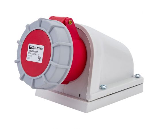 Розетка наружной установки IP67 16А 3Р+РЕ 380В TDM SQ0611-0029 
