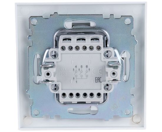 3-клавишный выключатель EKF Валенсия, 10А белый PROxima EWV10-024-10 – изображение 4