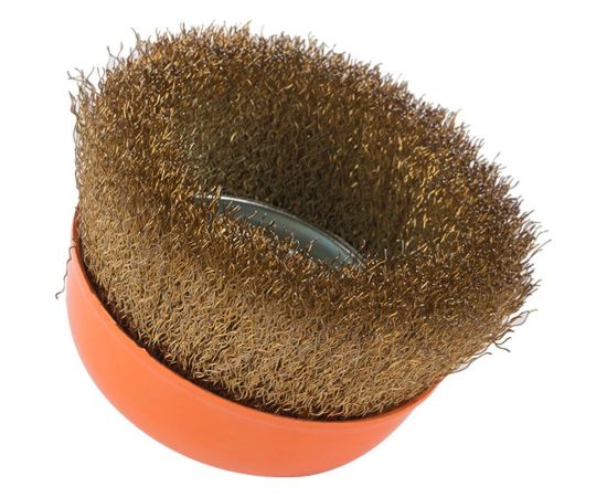 Щетка чашечная с гофрированной проволокой 100 мм, М14 KENDO 76000429 – изображение 4