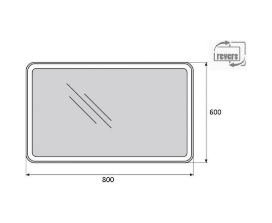 Зеркало со встроенным светильником и кнопочным выключателем BelBagno SPC-MAR-600-800-LED-BTN – изображение 2