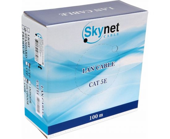 Кабель SkyNet Standart UTPoutdoor 4x2x0,48 медь FLUKETEST категории 5e одножильный 100м box черный CSS-UTP-4-CU-OUT/100 – изображение 2