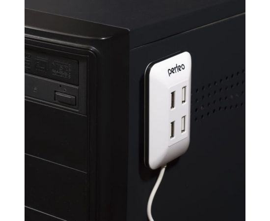USB-концентратор Perfeo USB-HUB 4 Port, белый 30008643 – изображение 2