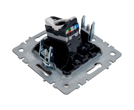 Компьютерная розетка rj45 IEK Brite рк10-брб категория 5e, белый BR-K10-1-K01 – изображение 2
