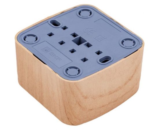 1-местная розетка EKF ОП Минск 10А без заземления светлое дерево SQEGR10-022-30 – изображение 2