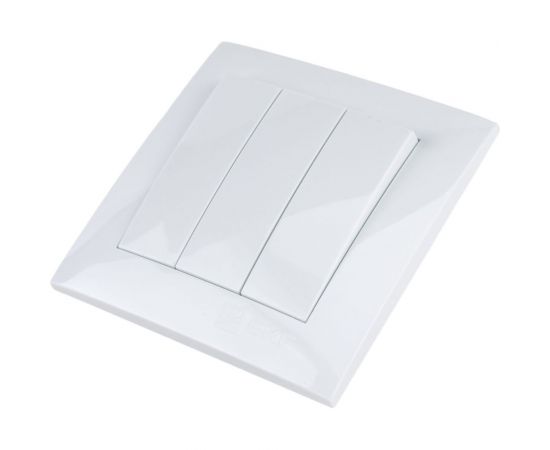 3-клавишный выключатель EKF Валенсия, 10А белый PROxima EWV10-024-10 – изображение 2