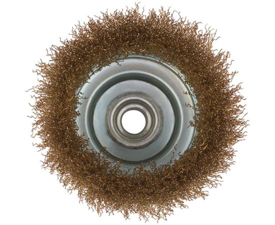 Щетка чашечная с гофрированной проволокой 100 мм, М14 KENDO 76000429 – изображение 3