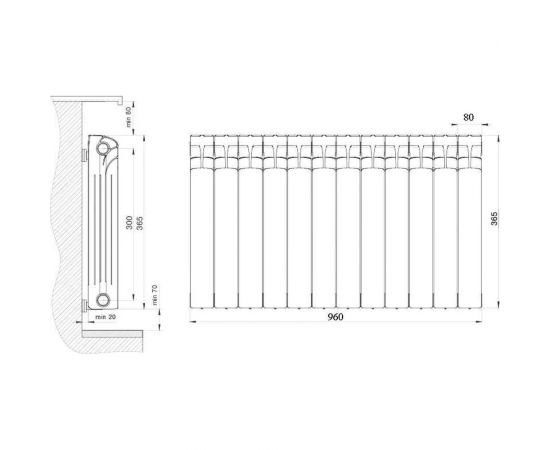 Радиатор RIFAR Ecobuild 300 - 12 RE30012 – изображение 5
