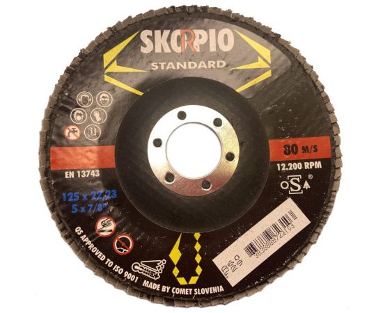 Круг лепестковый STANDART (125х22.23 мм; A60; F29) SKORPIO 710920 