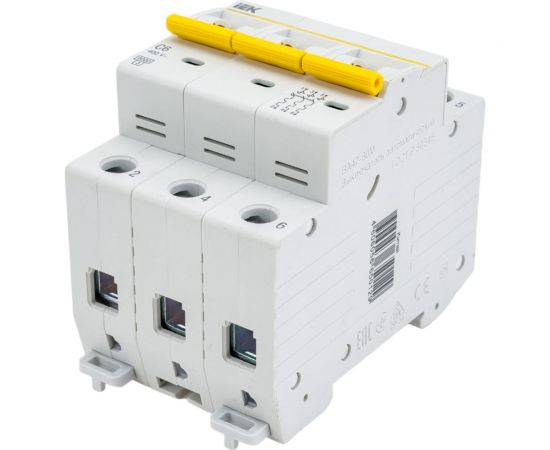 Автоматический выключатель IEK ВА47-60M 3Р 6А 6кА С MVA31-3-006-C – изображение 3