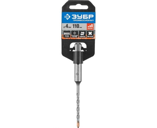 Бур ЗУБР Профессионал (4x110 мм; SDS-plus) 29314-110-04_z02 – изображение 4