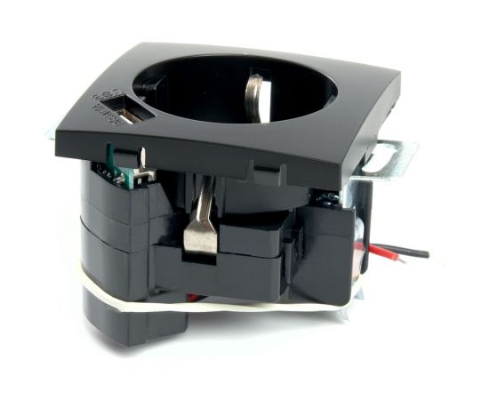1-местная розетка STEKKER с заземлением (механизм) с USB, серия Эрна, PST16-9111-03 49155 – изображение 3