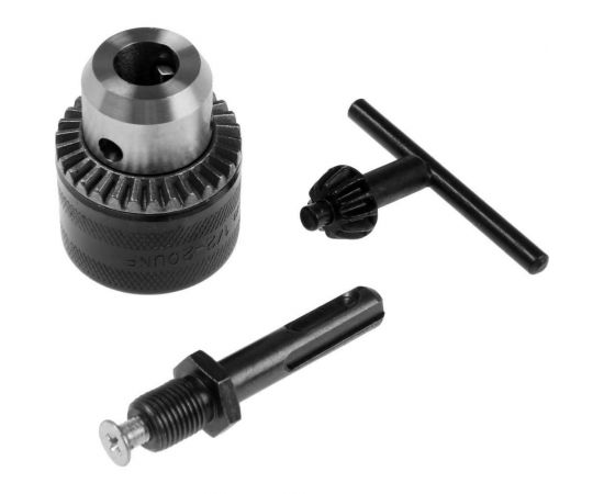 Патрон ключевой (М12х1.25; 1.5-13 мм; переходник на SDS-plus) ТУНДРА 5189417 