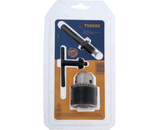 Патрон ключевой (М12х1.25; 1.5-13 мм; переходник на SDS-plus) ТУНДРА 5189417 – изображение 2