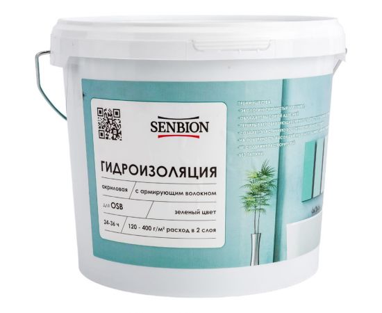 Акриловая гидроизоляция с армирующим волокном для OSB SENBION S-Гидр-15596/6 