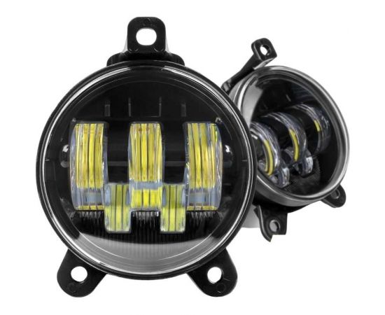 Противотуманные светодиодные автомобильные фары LEDZILLA Лада Приора, 50Вт 9-32В, противотуманки, дхо для авто, LED ПТФ, 2 шт 2170-50W 