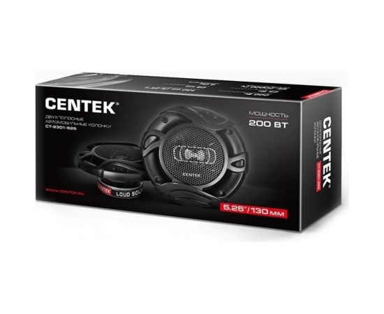 Автоколонки Centek 5.25”, 13x13 см, 200 Вт, 2 полосы, 95-20000 Гц CT-8301-525 – изображение 4