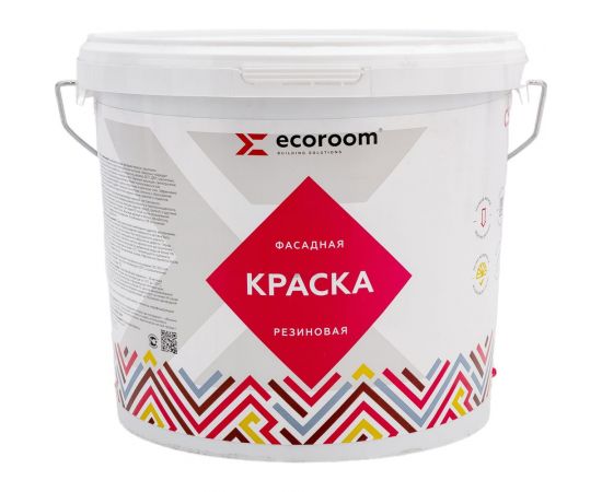 Фасадная резиновая краска ECOROOM RAL 9005 черный, 7 кг Е-Кр-3383/9005 – изображение 4