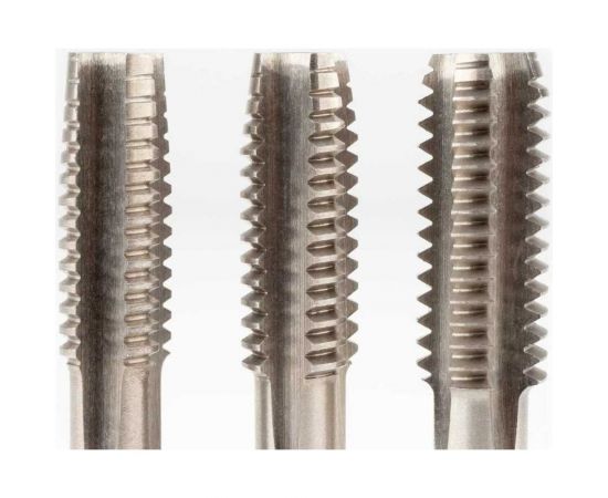 Ручные метчики GSR M20х2,5 HSSG DIN352 6H набор 3 шт для глухих и сквозных отверстий B00105290 – изображение 2