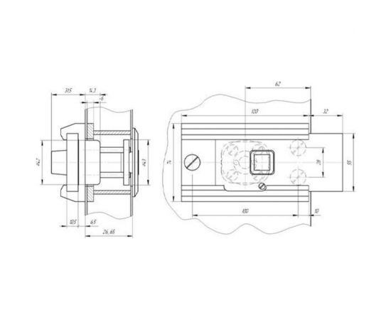 Накладной замок Поливектор "Барьер-2М" длина ключа 80 мм 2427 – изображение 2