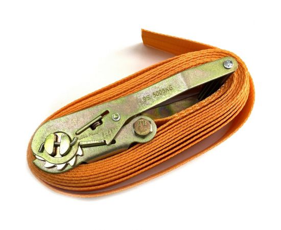 Кольцевой ремень с храповиком для крепления груза ТамбовТехСнаб 3/6 т, 5 м, 50 мм 7930105413647 – изображение 2