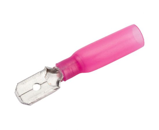 Изолированная термоусаживаемая клемма "папа" Nord-Yada 6.3мм 0.5-1.5кв.мм (красная) 906333 