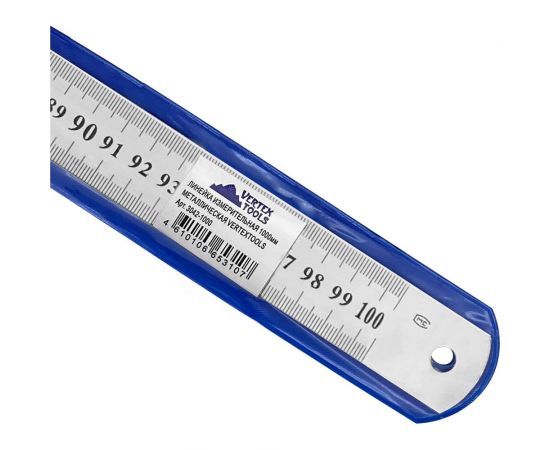 Измерительная линейка vertextools 1000 мм, металлическая 3042-1000 