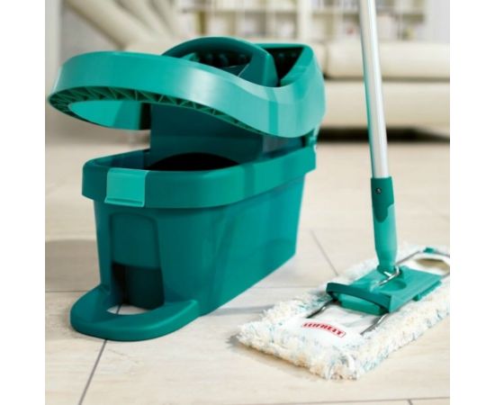 Набор: Ведро с прессом для отжима на роликах и швабра микрофибра Leifheit Profi XL 55096 – изображение 3