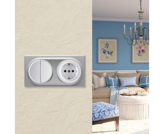 Двойная рамка OneKeyElectro, цвет серый 1E52201302 2172852 – изображение 4