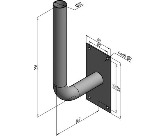 Кронштейн Мачты.ру СКГ 127х275 махагон 200000400086 – изображение 2