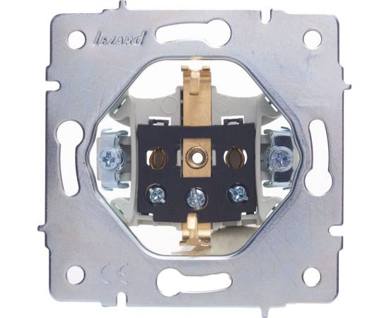 Розетка Lezard VESNA с заземлением, с крышкой, ПБТ, жемчужно-белый перламутр 742-3088-123B – изображение 3