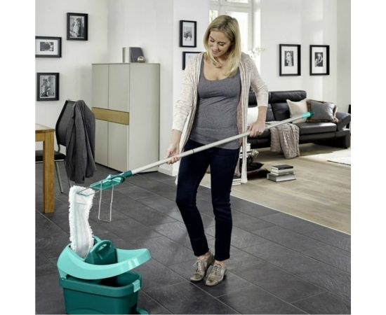 Набор: Ведро с прессом для отжима на роликах и швабра микрофибра Leifheit Profi XL 55096 – изображение 2