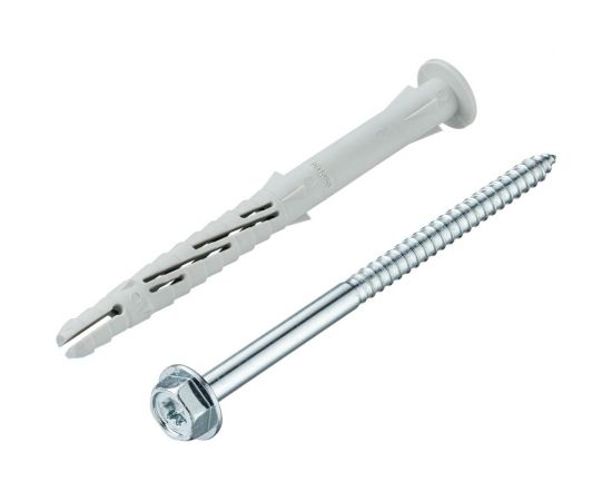Фасадный дюбель с шурупом Tecfi шлиц TORX, прессшайба 10x120 4 шт 147658 – изображение 2