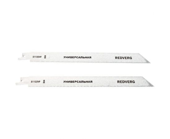 Полотно для сабельной пилы S1122VF BIM (по дереву, металлу, пластику, 255 мм, 2 шт.) REDVERG 6623578 