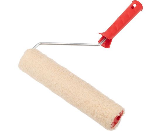 Валик REXANT натуральный бесшовный мех, ворс 12мм, ширина ролика 240мм, диам. 42мм, бюгель 6мм 89-0036 