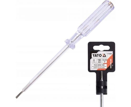 Индикаторная отвертка YATO 250Вт 3х190 мм YT-28300 
