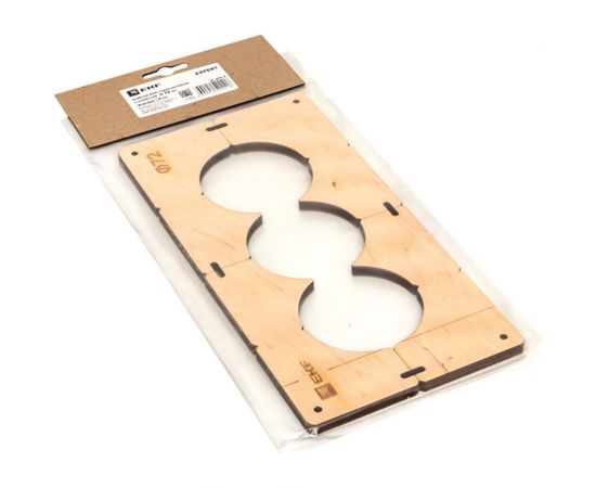 Шаблон для подрозетников Expert (3 отверстия; 72 мм) EKF sh-d72-3 – изображение 3