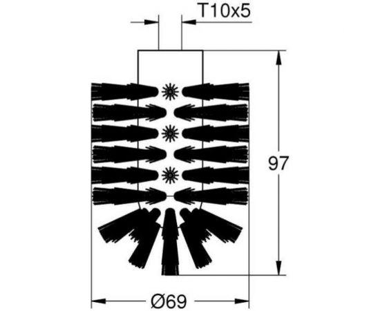 Щетка туалетного ёршика Grohe Essentials без рукоятки, белая 40791001 – изображение 3