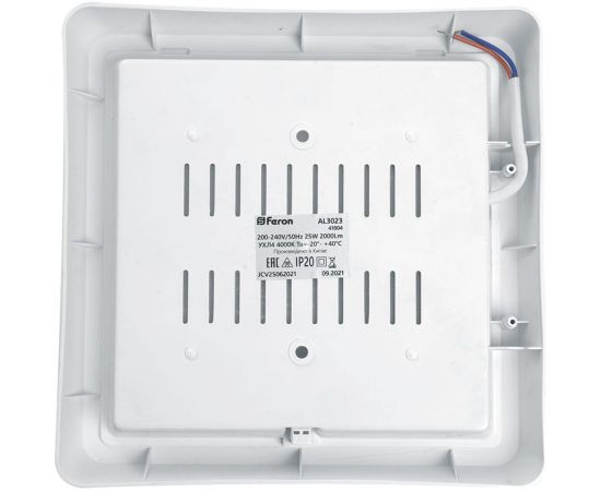 Светодиодный светильник с ИК-датчиком FERON AL3023 в пластиковом корпусе 25W 4000K IP20 белый 41804 – изображение 4