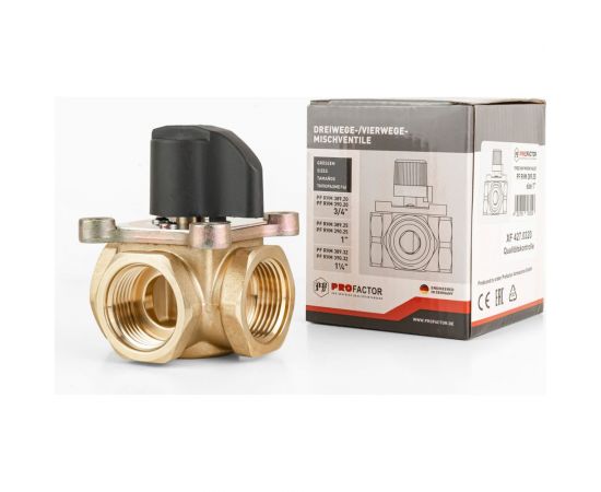 Трёхходовой поворотный смесительный клапан PROFACTOR 3/4" PF RVM 389.20 – изображение 2