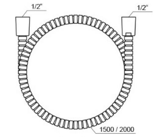 Душевой шланг Ravak 200 см, металлический с защитным покрытием 915.02, X07P341 00000050398 – изображение 2